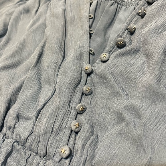 The Kooples Short Sky Blue Dress with Floaty Frills - Picture 2 of 16